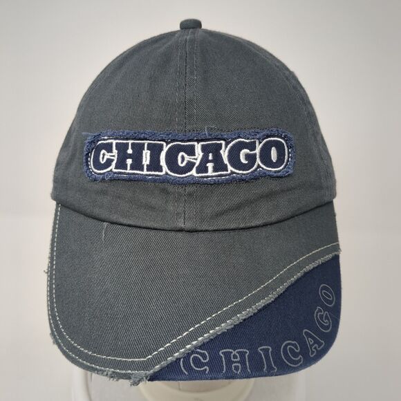 Chicago Strapback Hat Blue One Size Adjustable Embroidered 6 Panel - Picture 2 of 8